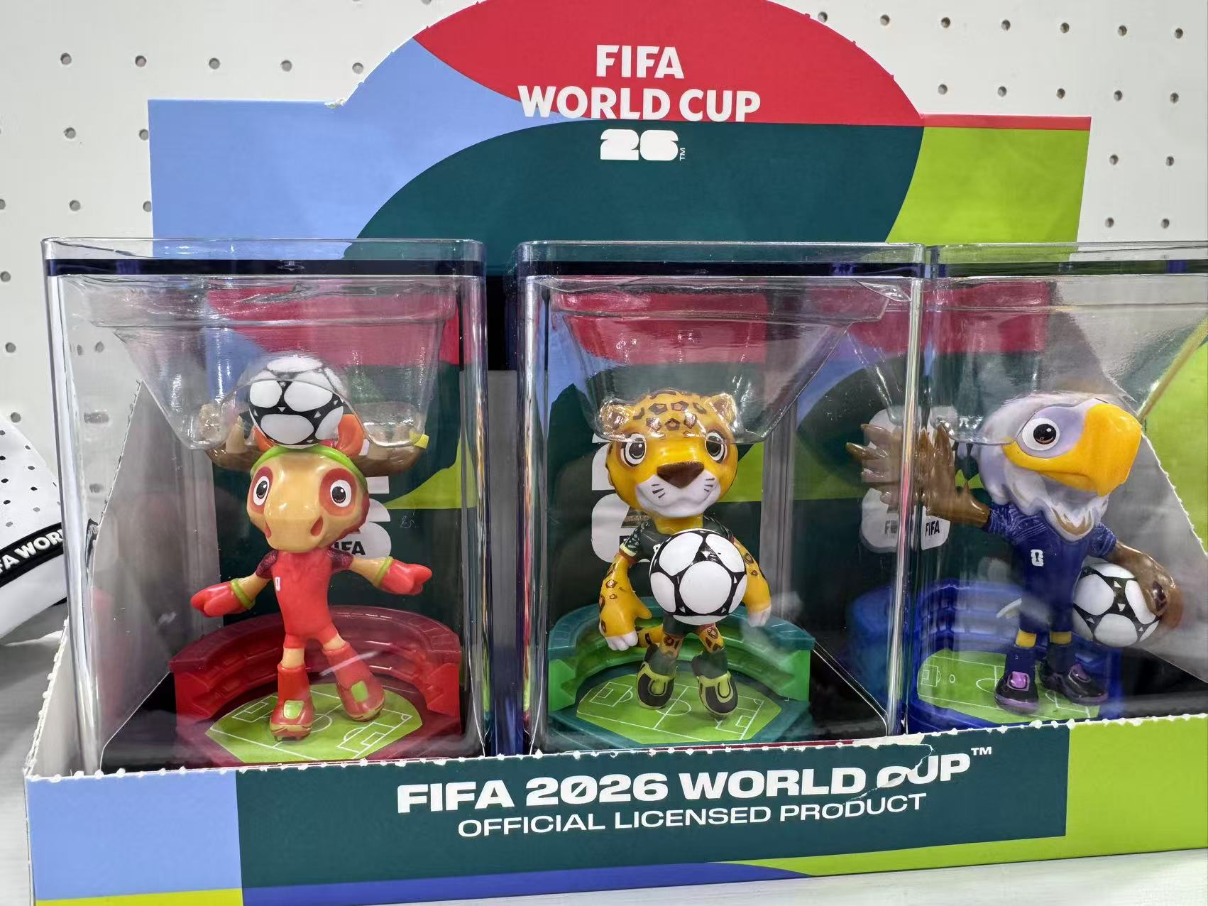 FIFA 2026 World Cup Official Licensed Mascot Figurines Set of 3 (Maple, Zayu & Clutch), Collectable Soccer Figures
